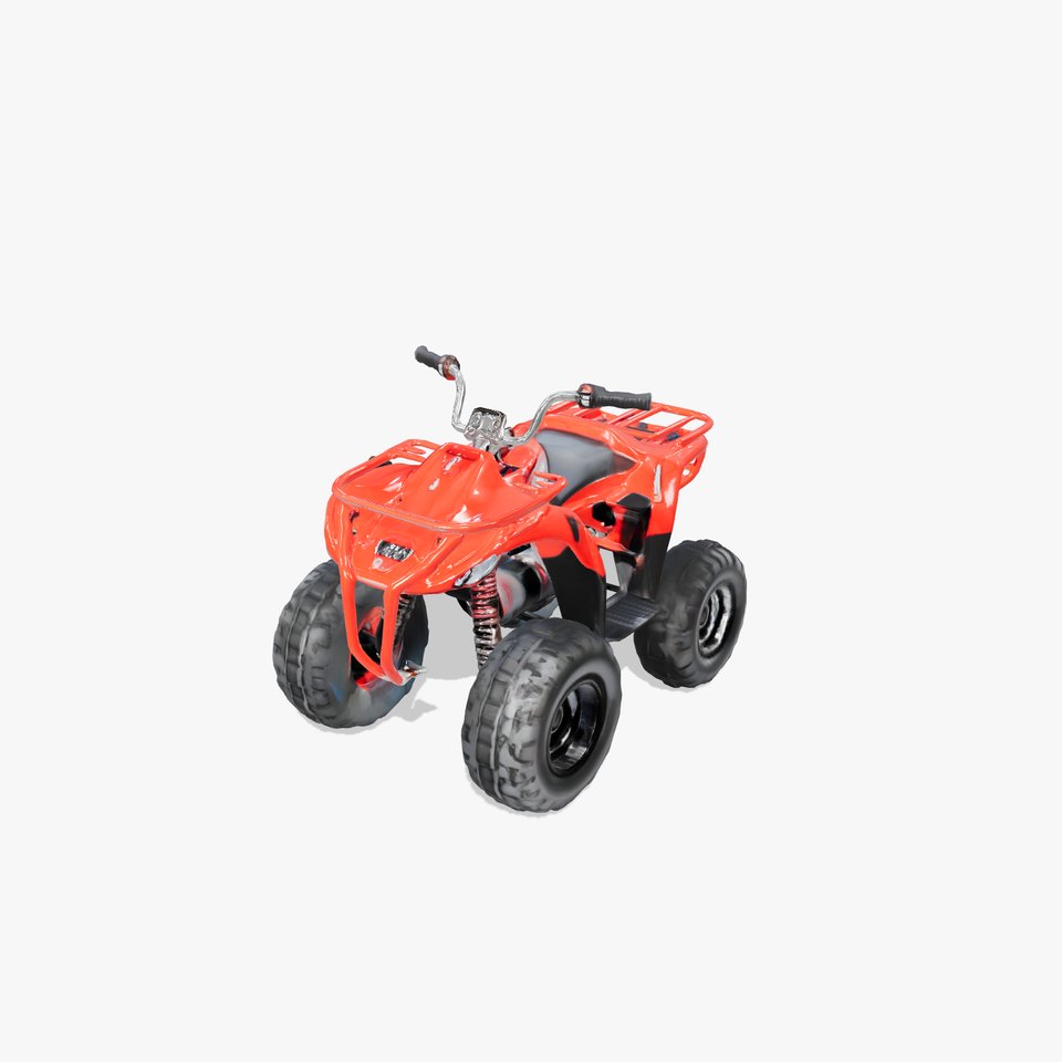 Rugged Red Quad Bike Model Pack